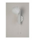 Cortland Pull Switch Wall Light 1 Light G9 IP44 White/Polished Chrome/Opal Round Segment Glass-5