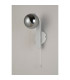 Cortland Pull Switch Wall Light 1 Light G9 IP44 White/Polished Chrome/Smoke Smooth Round Glass-5
