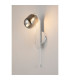 Cortland Pull Switch Wall Light 1 Light G9 IP44 White/Polished Chrome/Smoke Smooth Tubular Glass-3