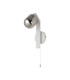 Cortland Pull Switch Wall Light 1 Light G9 IP44 White/Polished Chrome/Smoke Smooth Tubular Glass-4
