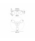 Cortland 51cm Flush Ceiling 3 Light G9 IP44 Black/Polished Chrome/Amber Smooth Tubular Glass-2