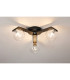 Cortland 51cm Flush Ceiling 3 Light G9 IP44 Black/Polished Chrome/Clear Smooth Round Glass-3