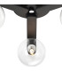 Cortland 51cm Flush Ceiling 3 Light G9 IP44 Black/Polished Chrome/Clear Smooth Round Glass-6