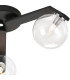 Cortland 51cm Flush Ceiling 3 Light G9 IP44 Black/Polished Chrome/Clear Smooth Round Glass-7