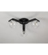 Cortland 51cm Flush Ceiling 3 Light G9 IP44 Black/Polished Chrome/Clear Smooth Round Glass-8