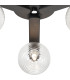 Cortland 51cm Flush Ceiling 3 Light G9 IP44 Black/Polished Chrome/Clear Ribbed Round Glass-6