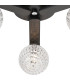 Cortland 51cm Flush Ceiling 3 Light G9 IP44 Black/Polished Chrome/Clear Cross Pattern Round Glass-6