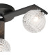 Cortland 51cm Flush Ceiling 3 Light G9 IP44 Black/Polished Chrome/Clear Cross Pattern Round Glass-7