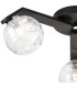 Cortland 51cm Flush Ceiling 3 Light G9 IP44 Black/Polished Chrome/Clear Dune Effect Round Glass-5