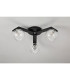 Cortland 51cm Flush Ceiling 3 Light G9 IP44 Black/Polished Chrome/Clear Waved Round Glass-7