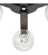 Cortland 51cm Flush Ceiling 3 Light G9 IP44 Black/Polished Chrome/Clear Swirl Round Glass-6