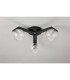 Cortland 51cm Flush Ceiling 3 Light G9 IP44 Black/Polished Chrome/Clear Swirl Round Glass-8