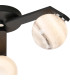 Cortland 51cm Flush Ceiling 3 Light G9 IP44 Black/Polished Chrome/Grey Round Marble Effect Glass-7
