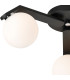 Cortland 51cm Flush Ceiling 3 Light G9 IP44 Black/Polished Chrome/Opal Smooth Round Glass-4