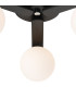 Cortland 51cm Flush Ceiling 3 Light G9 IP44 Black/Polished Chrome/Opal Smooth Round Glass-5