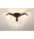 Cortland 51cm Flush Ceiling 3 Light G9 IP44 Black/Polished Chrome/Opal Smooth Tubular Glass-3