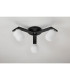 Cortland 51cm Flush Ceiling 3 Light G9 IP44 Black/Polished Chrome/Opal Smooth Tubular Glass-8