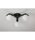 Cortland 51cm Flush Ceiling 3 Light G9 IP44 Black/Polished Chrome/Opal Round Segment Glass-8