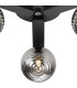 Cortland 51cm Flush Ceiling 3 Light G9 IP44 Black/Polished Chrome/Smoke Ribbed Round Glass-6