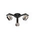 Cortland 51cm Flush Ceiling 3 Light G9 IP44 Black/Polished Chrome/Smoke Smooth Tubular Glass-1