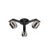 Cortland 51cm Flush Ceiling 3 Light G9 IP44 Black/Polished Chrome/Smoke Smooth Tubular Glass-4
