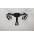 Cortland 51cm Flush Ceiling 3 Light G9 IP44 Black/Polished Chrome/Smoke Smooth Tubular Glass-8