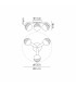 Cortland 51cm Flush Ceiling 3 Light G9 IP44 Black/Polished Chrome/White Two-Tone Snow Specks Round Glass-2