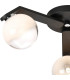 Cortland 51cm Flush Ceiling 3 Light G9 IP44 Black/Polished Chrome/White Two-Tone Snow Specks Round Glass-6