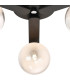 Cortland 51cm Flush Ceiling 3 Light G9 IP44 Black/Polished Chrome/White Two-Tone Snow Specks Round Glass-7