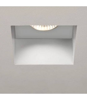 1 Light Square Bathroom Recessed Spotlight White IP65, GU10 - 1