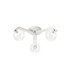 Cortland 51cm Flush Ceiling 3 Light G9 IP44 White/Polished Chrome/Clear Waved Round Glass-1
