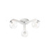 Cortland 51cm Flush Ceiling 3 Light G9 IP44 White/Polished Chrome/Clear Swirl Round Glass-1