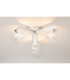 Cortland 51cm Flush Ceiling 3 Light G9 IP44 White/Polished Chrome/Clear Swirl Round Glass-3