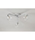 Cortland 51cm Flush Ceiling 3 Light G9 IP44 White/Polished Chrome/Clear Swirl Round Glass-8