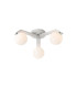 Cortland 51cm Flush Ceiling 3 Light G9 IP44 White/Polished Chrome/Opal Round Segment Glass-1