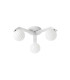 Cortland 51cm Flush Ceiling 3 Light G9 IP44 White/Polished Chrome/Opal Round Segment Glass-4