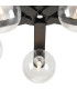 Cortland 54cm Flush Ceiling 5 Light G9 IP44 Black/Polished Chrome/Clear Smooth Round Glass-7