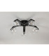 Cortland 54cm Flush Ceiling 5 Light G9 IP44 Black/Polished Chrome/Clear Smooth Round Glass-8