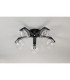 Cortland 54cm Flush Ceiling 5 Light G9 IP44 Black/Polished Chrome/Clear Ribbed Round Glass-8