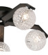 Cortland 54cm Flush Ceiling 5 Light G9 IP44 Black/Polished Chrome/Clear Cross Pattern Round Glass-6