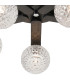Cortland 54cm Flush Ceiling 5 Light G9 IP44 Black/Polished Chrome/Clear Cross Pattern Round Glass-7