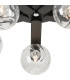 Cortland 54cm Flush Ceiling 5 Light G9 IP44 Black/Polished Chrome/Clear Waved Round Glass-7