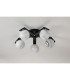 Cortland 54cm Flush Ceiling 5 Light G9 IP44 Black/Polished Chrome/Grey Round Marble Effect Glass-8