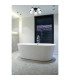 Cortland 54cm Flush Ceiling 5 Light G9 IP44 Black/Polished Chrome/Opal Smooth Round Glass-4