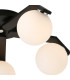 Cortland 54cm Flush Ceiling 5 Light G9 IP44 Black/Polished Chrome/Opal Smooth Round Glass-8