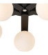 Cortland 54cm Flush Ceiling 5 Light G9 IP44 Black/Polished Chrome/Opal Smooth Round Glass-9