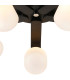 Cortland 54cm Flush Ceiling 5 Light G9 IP44 Black/Polished Chrome/Opal Smooth Tubular Glass-7
