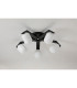 Cortland 54cm Flush Ceiling 5 Light G9 IP44 Black/Polished Chrome/Opal Smooth Tubular Glass-8