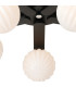 Cortland 54cm Flush Ceiling 5 Light G9 IP44 Black/Polished Chrome/Opal Round Segment Glass-7