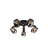 Cortland 54cm Flush Ceiling 5 Light G9 IP44 Black/Polished Chrome/Smoke Smooth Tubular Glass-1